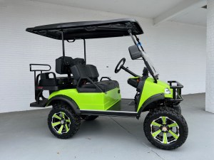 Lime Green Evolution Forester Lithium Electric Golf Cart 03